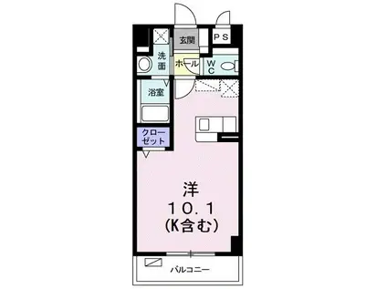 メゾン ファミーユ(1K/4階)の間取り写真