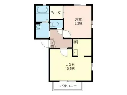 ヴィラ ソレイユ(1LDK/1階)の間取り写真