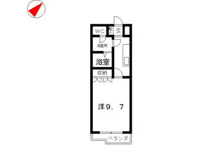 BE AMBI(1K/1階)の間取り写真