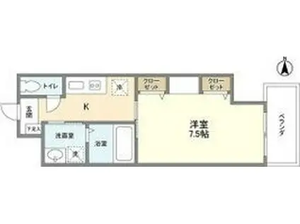 エルメディオ千種(1K/10階)の間取り写真