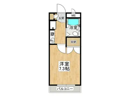 ルミエール明石(1K/6階)の間取り写真