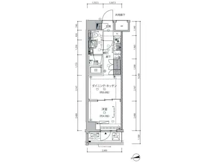セジョリ東向島(1DK/1階)の間取り写真