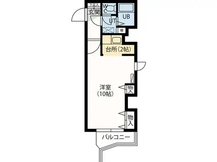 藤井ビル北17条II(1K/6階)の間取り写真