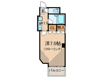 コートサクライ(1K/5階)の間取り写真