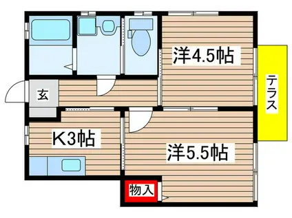 メゾン高橋(2K/1階)の間取り写真