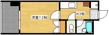 IKS2(1K/3階)の間取り写真