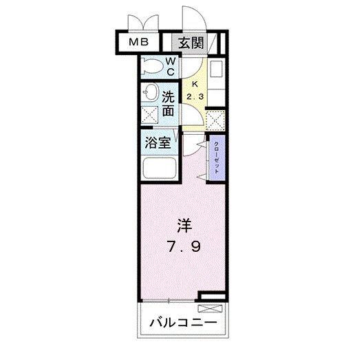 エスポアメゾン(1K/3階)の間取り写真