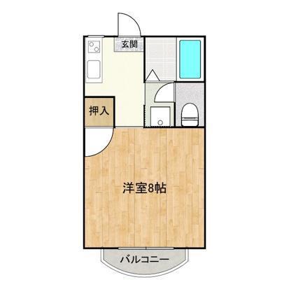 アークハイツ21(1K/1階)の間取り写真