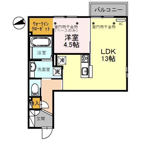 グランセレーネ(1LDK/3階)の間取り写真