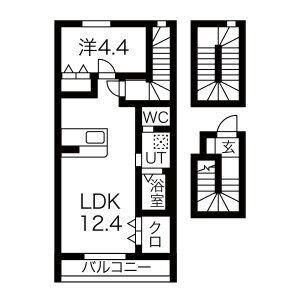 シンフォニー大場(1LDK/3階)の間取り写真