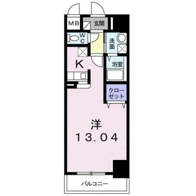 ベルナティオ(1K/3階)の間取り写真