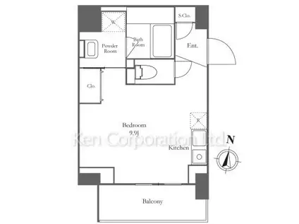 KN RESIDENCE TSURUMI(ワンルーム/6階)の間取り写真
