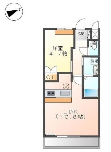 サンフォレスト(1LDK/1階)の間取り写真