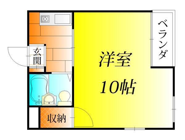 グレイス春日(1K/3階)の間取り写真