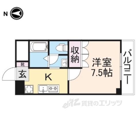グッドハイム・エイワ(1K/2階)の間取り写真