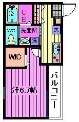 セレーノ西浦和(1K/3階)の間取り写真