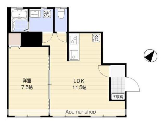 CINQ SHIROKANETAKANAWA(1LDK/1階)の間取り写真