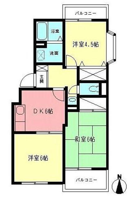 シャトルZ(3DK/3階)の間取り写真