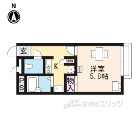 レオパレスすみれ(1K/2階)の間取り写真