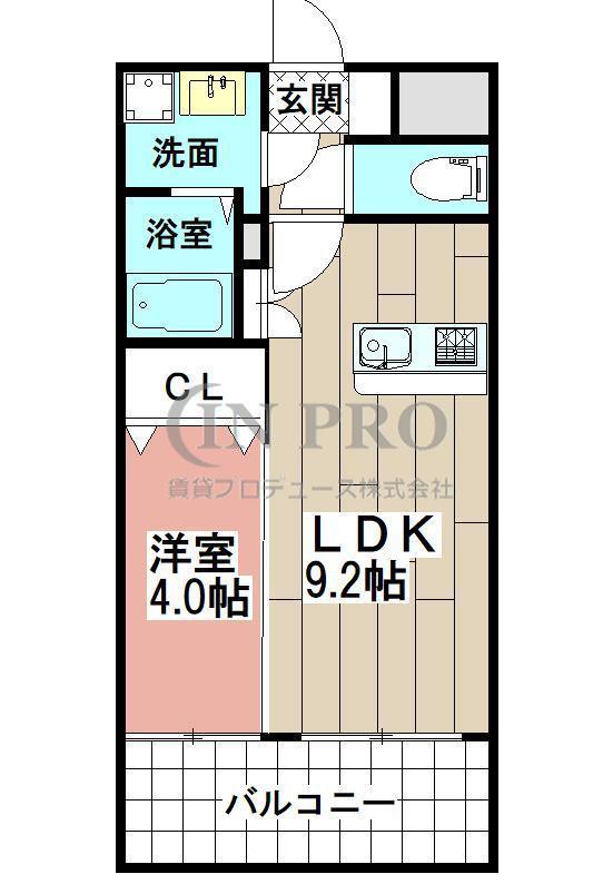 LE GRAND BLEU HAKATA(1LDK/8階)の間取り写真