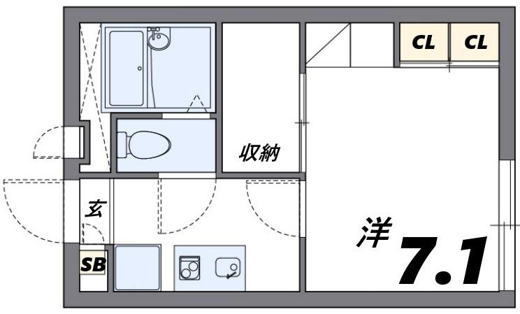 レオパレスK・K(1K/2階)の間取り写真
