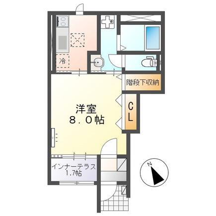 N・VERMEER (1K/1階)の間取り写真