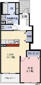 シャルマン ドルフ(1LDK/1階)の間取り写真
