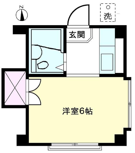 フラワーハイツ(1K/3階)の間取り写真