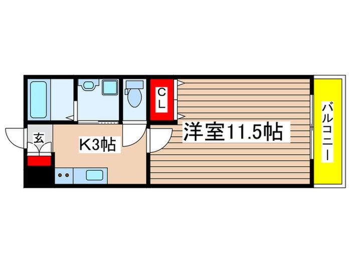 HANAYASHIKI(1K/4階)の間取り写真