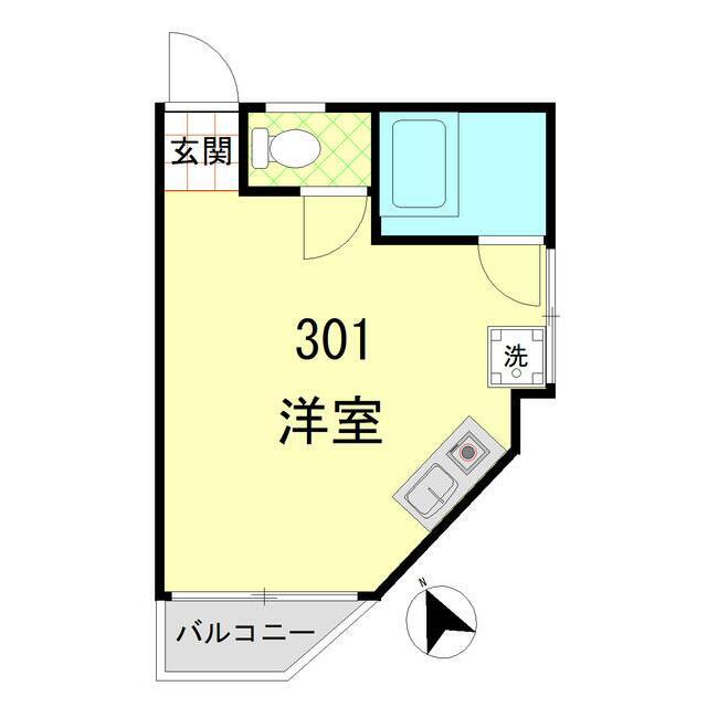 峰マンション北大塚(ワンルーム/3階)の間取り写真