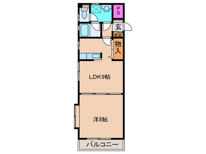 エポカルシダ(1LDK/3階)の間取り写真
