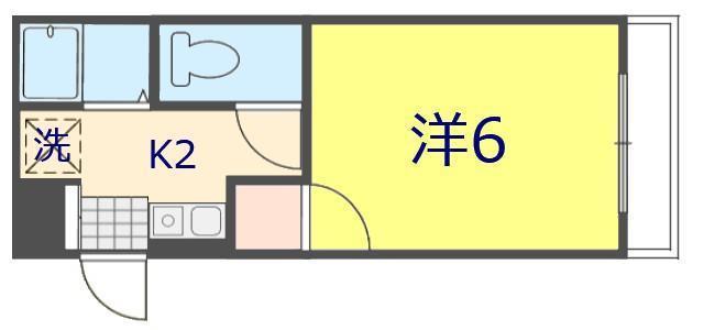 オレンジコート土居田(1K/3階)の間取り写真