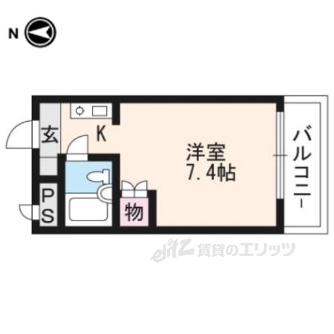 ハイツ葵(1K/1階)の間取り写真
