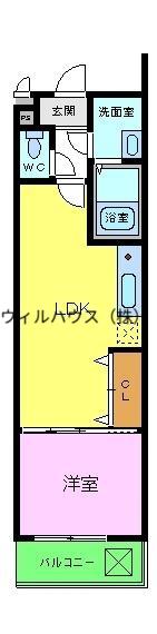 フジパレス堺鳳中1番館(1LDK/2階)の間取り写真