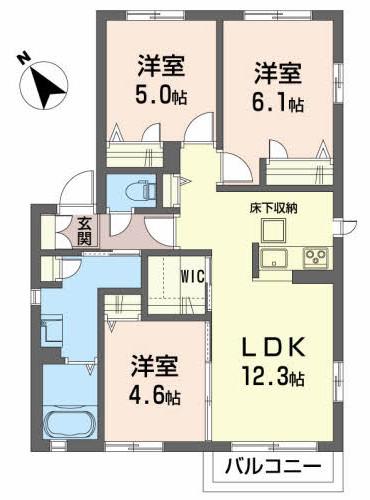 コトー・コバ(3LDK/1階)の間取り写真