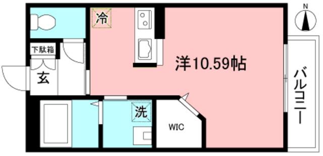 ハウス261(ワンルーム/2階)の間取り写真