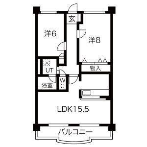 BOLSON A棟(2LDK/1階)の間取り写真