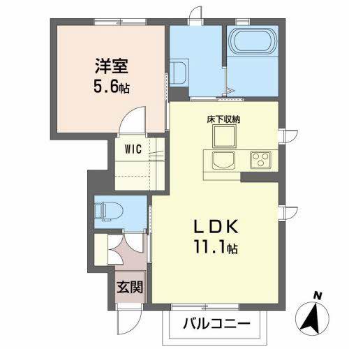 エル・シャルマン(1LDK/1階)の間取り写真