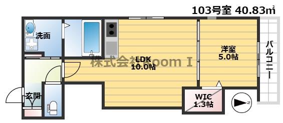 ジョリメゾンあべの・旭化成ヘーベルメゾンHEBEL HAUS(1LDK/1階)の間取り写真
