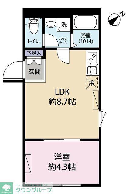 CION OHANAJAYA(1LDK/1階)の間取り写真