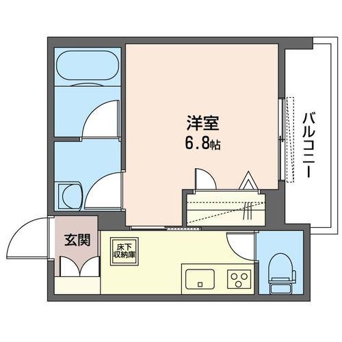 エクセラ中野坂上(1K/1階)の間取り写真