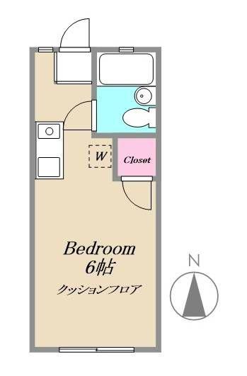 デューク千川(ワンルーム/2階)の間取り写真