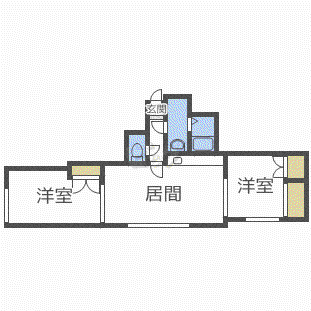 ライフゾーン花川(2LDK/2階)の間取り写真