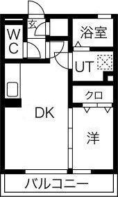 ハレアカラ (1DK/3階)の間取り写真