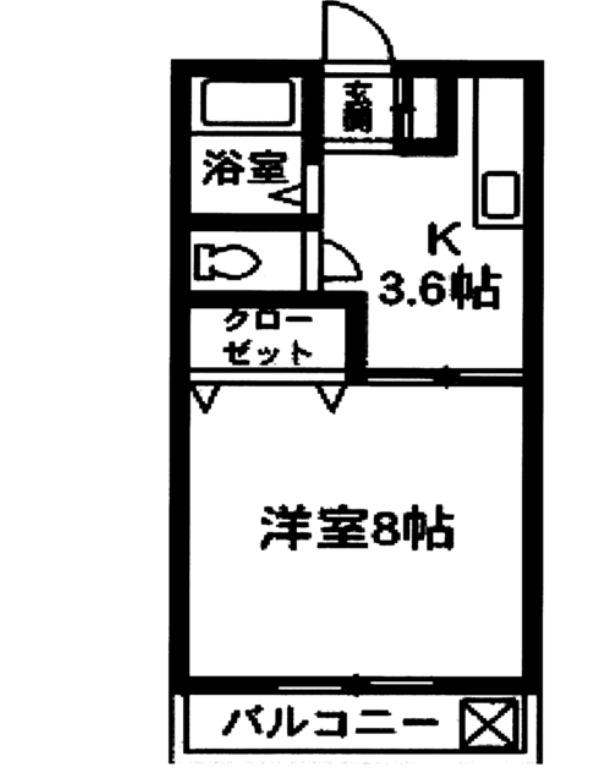 グリングラスヒルズ(1K/1階)の間取り写真