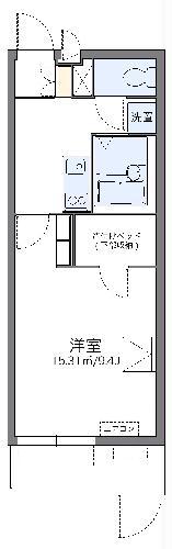 レオパレスMINAMIIII(1K/1階)の間取り写真
