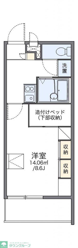 レオパレスサンブリッジIV(1K/1階)の間取り写真