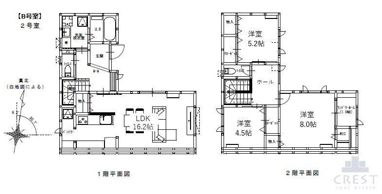 グランメゾンクレスト東吉津I(3LDK/1階)の間取り写真