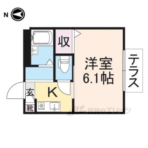 センプレヴェルデ(1K/1階)の間取り写真