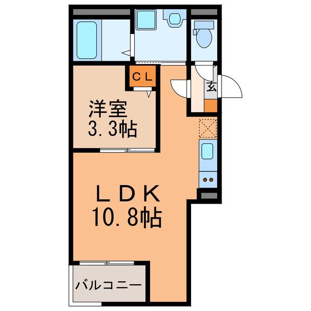 JACK YAYOII(1LDK/1階)の間取り写真